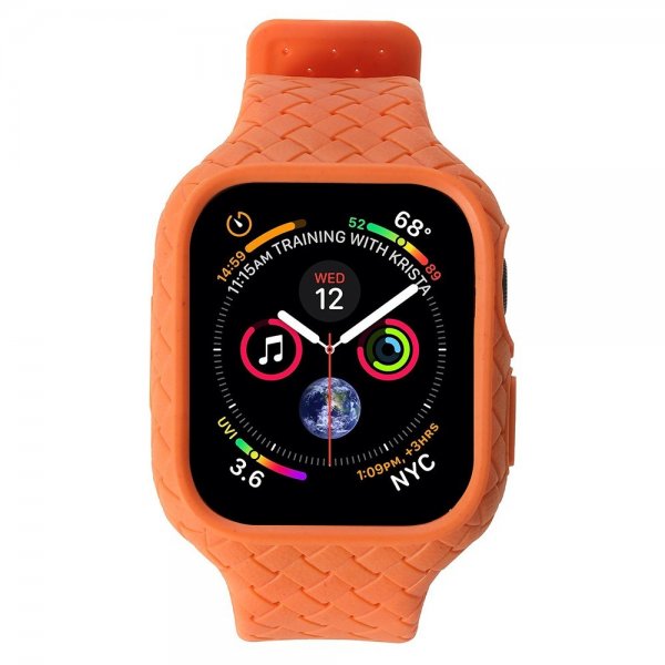 Apple Watch 45mm Armbånd Vævetekstur Orange