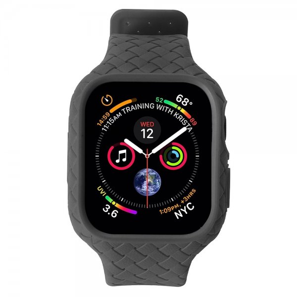 Apple Watch 45mm Armbånd Vævetekstur Sort