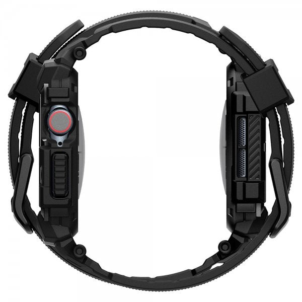 Spigen Apple Watch 46 mm (Series 10/11) Armbånd og Skal Rugged Armor Pro Matte Black