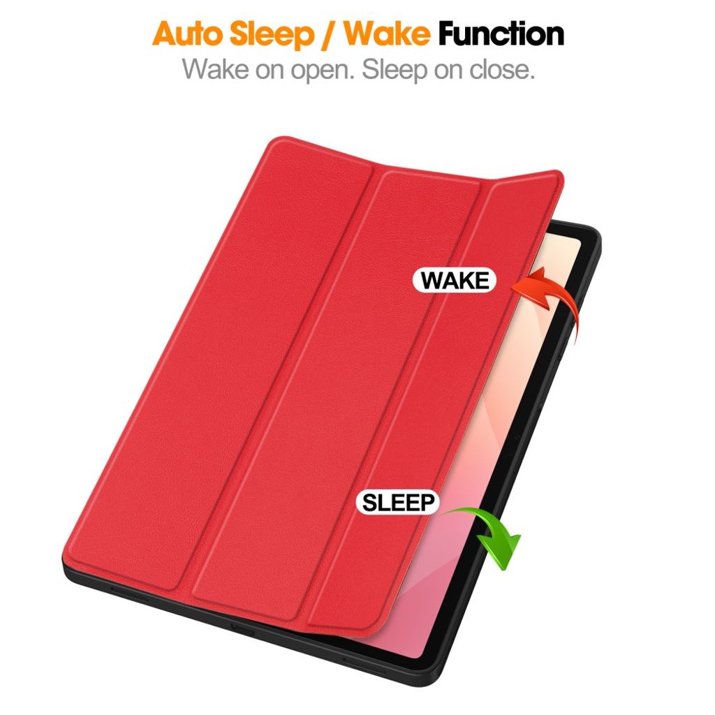 Samsung Galaxy Tab S12 Plus Etui Tri-Fold Pennfack Rød