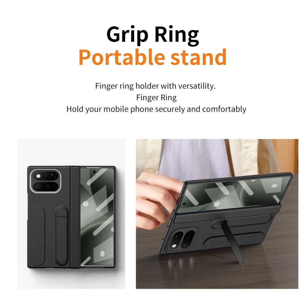 Google Pixel 11 Pro Fold Cover med Stativ & Håndgreb Sort
