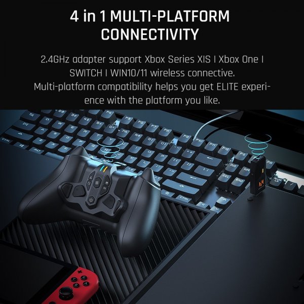 BIGBIG WON ARMOR-X Pro Bagsiderknapmodul til Game Controller Sort