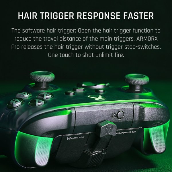 BIGBIG WON ARMOR-X Pro Bagsiderknapmodul til Game Controller Sort