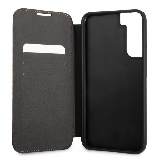 BMW Samsung Galaxy S22 Plus Cover Triangle Pattern & Tricolor Stripe Sort