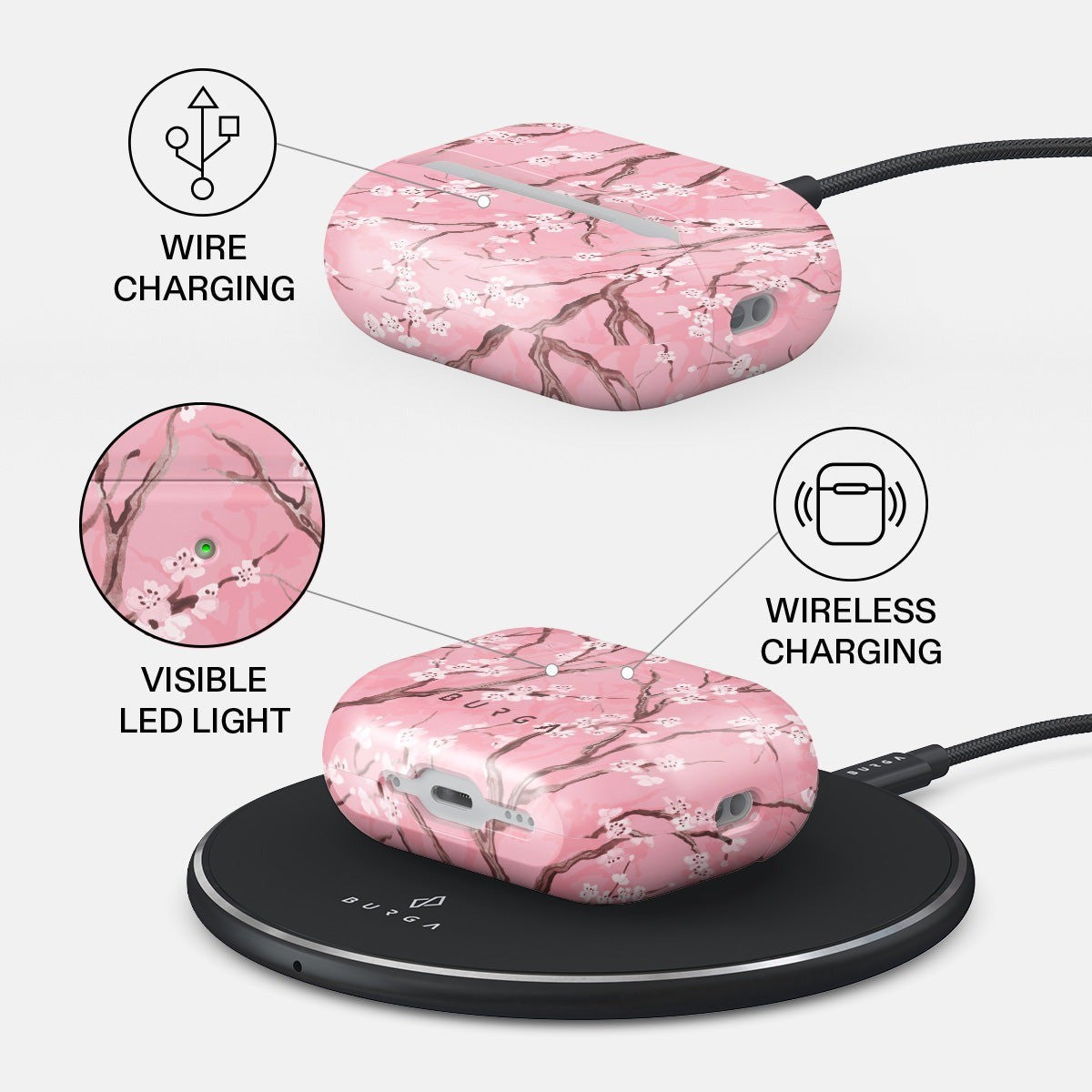 Burga AirPods Pro 3 Cover Design Sakura