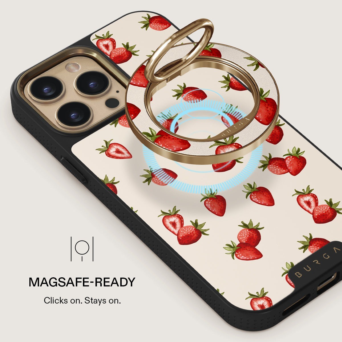 Burga Holder Mobilring MagSafe Freshly Picked Guld