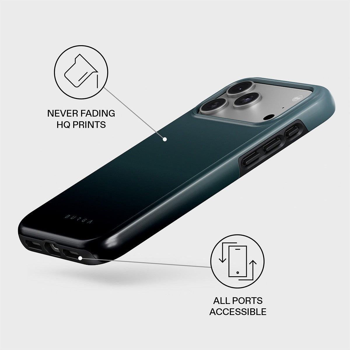 Burga iPhone 17 Pro Cover Tough MagSafe Black Hole