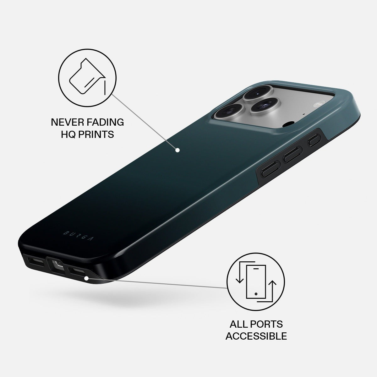 Burga iPhone 18 Pro Max Cover Tough MagSafe Black Hole