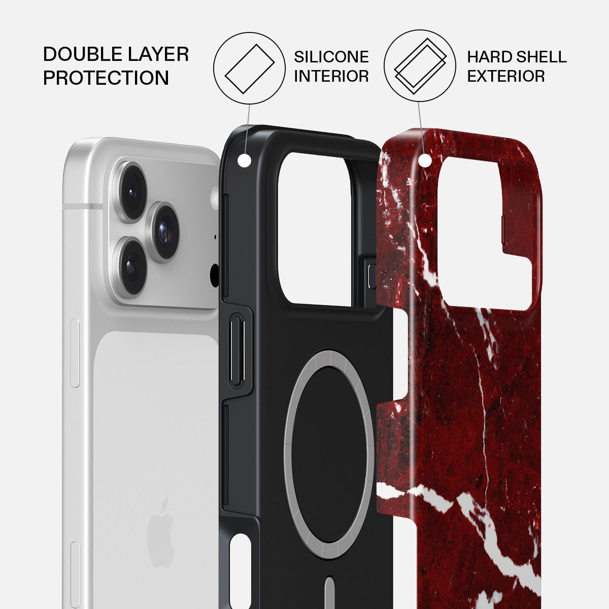 Burga iPhone 18 Pro Max Cover Tough MagSafe Iconic Red Ruby
