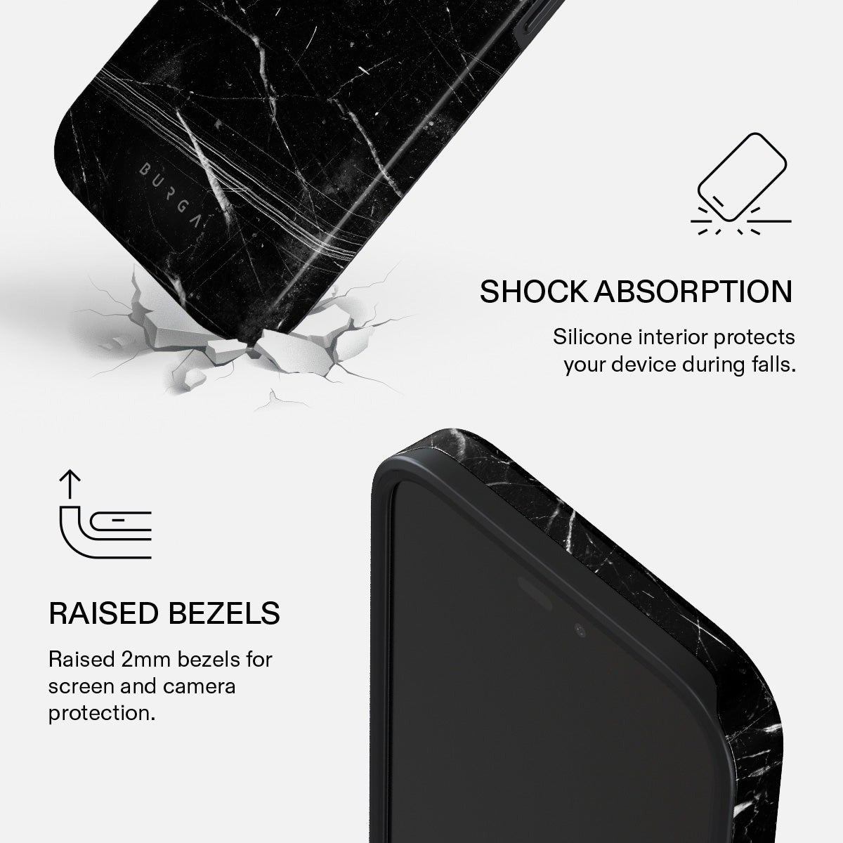 Burga iPhone 18 Pro Cover Tough MagSafe Noir