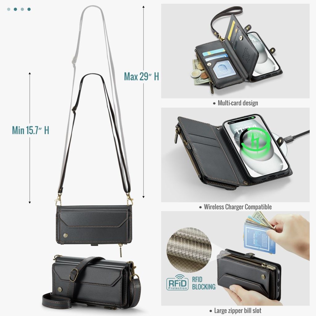 CaseMe iPhone 15 Etui C36 Series Sort