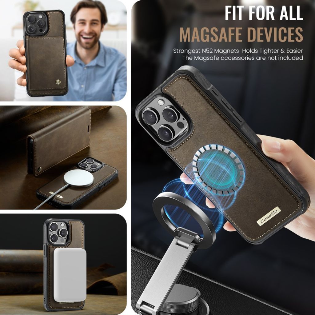 CaseMe iPhone 14 Pro Max Etui C49 Series Brun