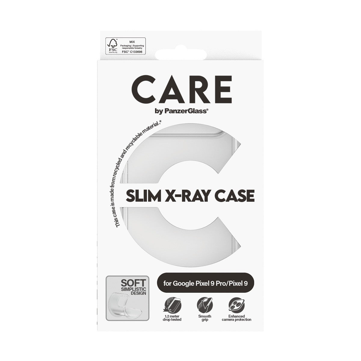 CARE by PanzerGlass Google Pixel 9/Google Pixel 9 Pro Cover X-Ray Klar
