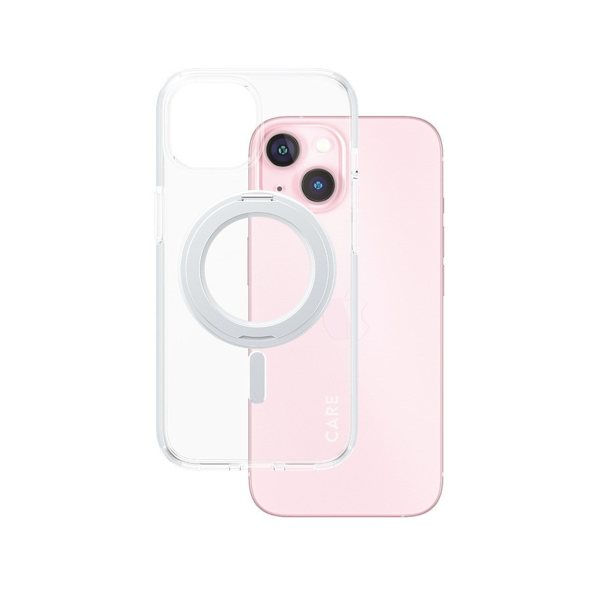 CARE by PanzerGlass iPhone 15 Cover Kickstand MagSafe Klar