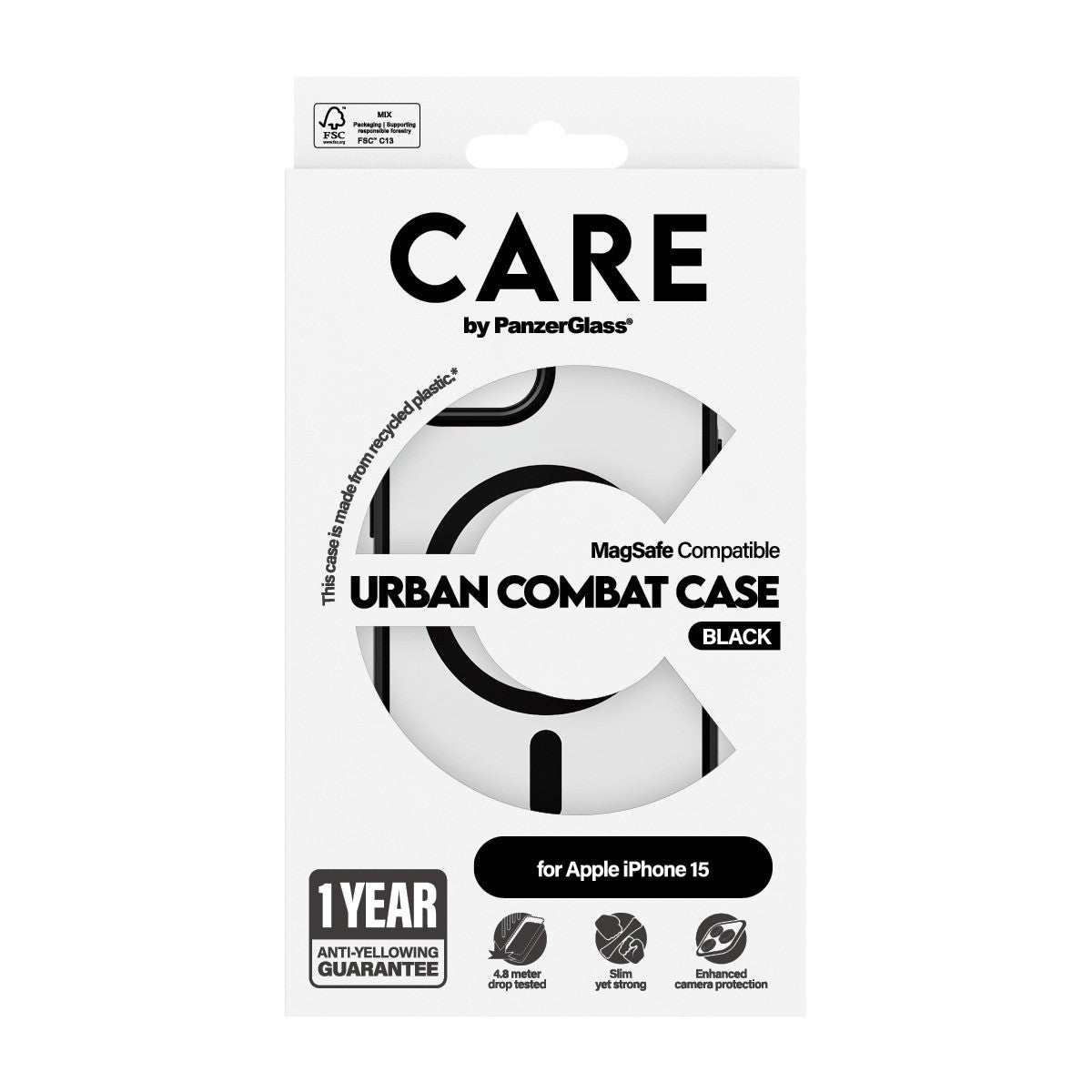 CARE by PanzerGlass iPhone 15 Cover Urban Combat MagSafe Sort