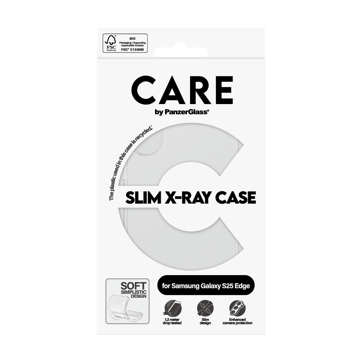CARE by PanzerGlass Samsung Galaxy S25 Edge Cover X-Ray Klar