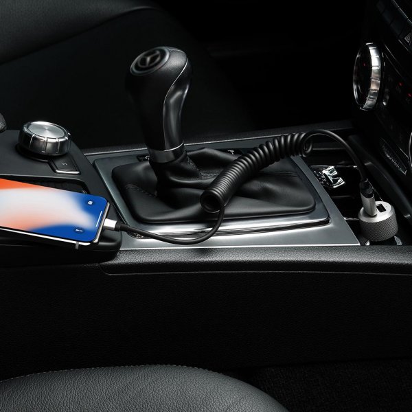 Just Mobile Billader Og Lightning Kabel Highway Max Sort Sølv