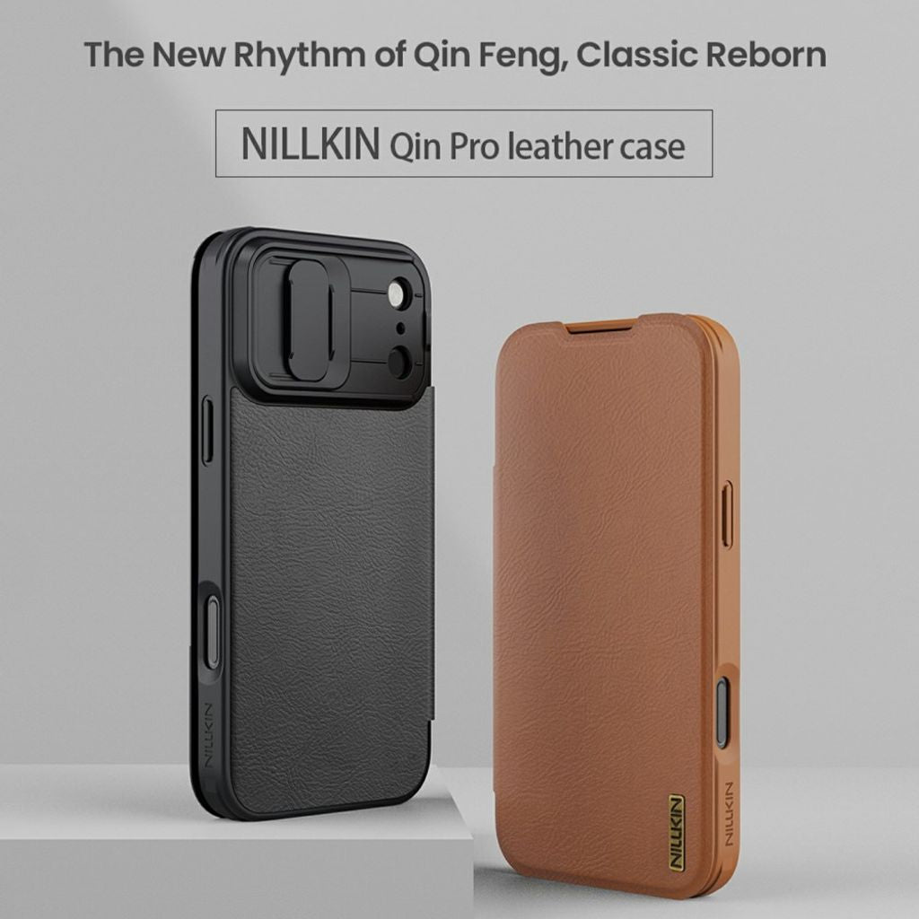 Nillkin iPhone 17 Pro/iPhone 18 Pro Etui Qin Pro Sort