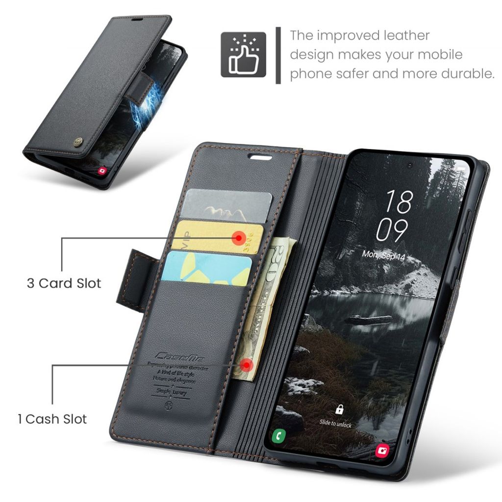 CaseMe Samsung Galaxy S25 Edge Etui 023 Series Sort