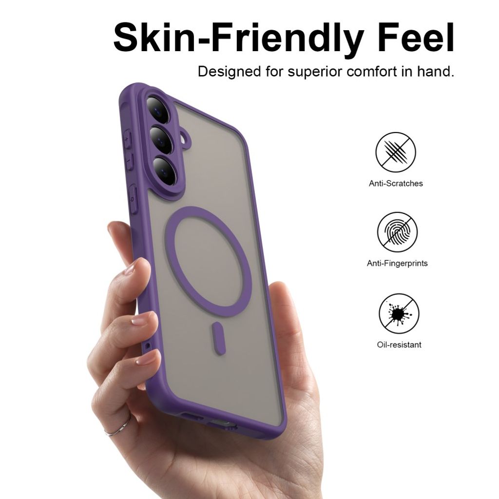 Samsung Galaxy S26 FE Cover Frostad MagSafe Lilla