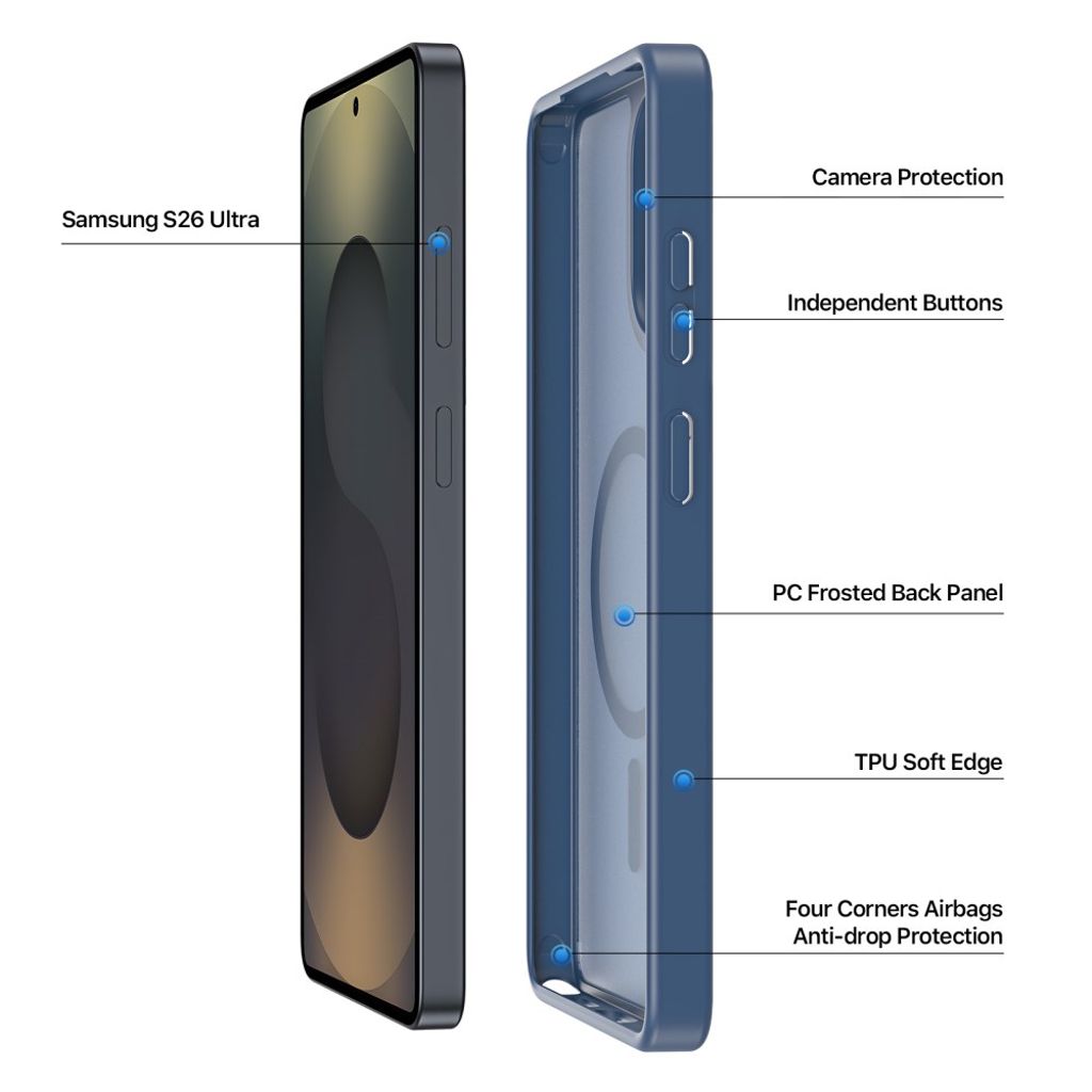 Dux Ducis Samsung Galaxy S26 Ultra Cover Yind Series MagSafe Blå