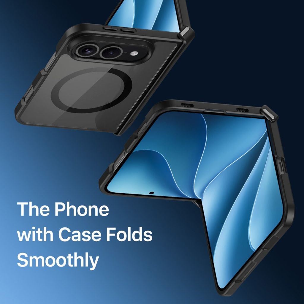 Dux Ducis iPhone Duo Cover med Gångjärnsskydd Aimo Series MagSafe Sort