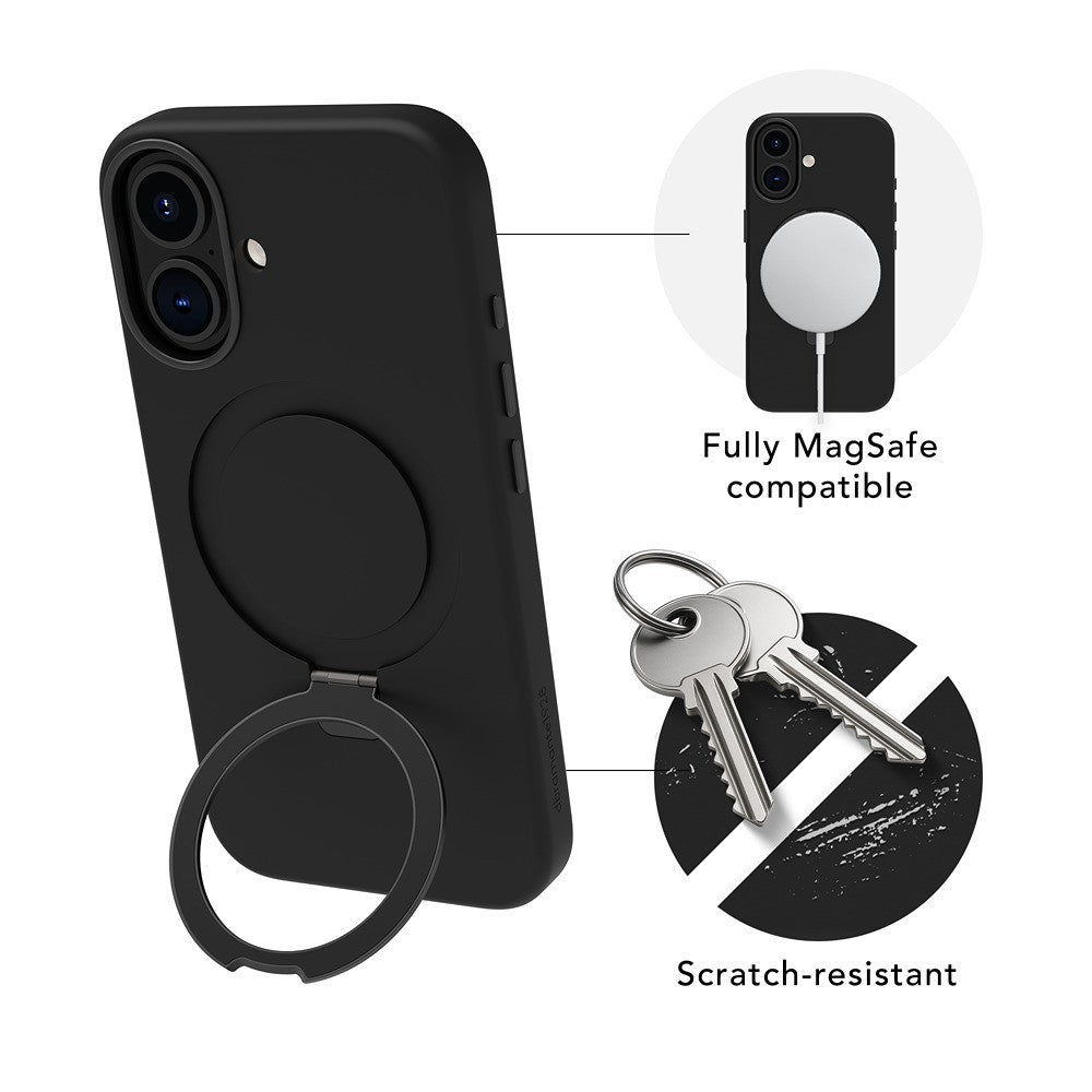 dbramante1928 iPhone 16 Cover Roskilde MagSafe Kick ICON Midnight