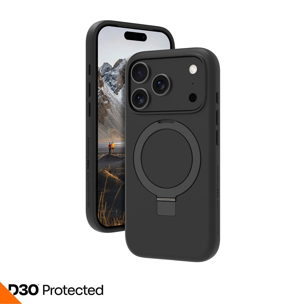 dbramante1928 iPhone 17 Pro/iPhone 18 Pro Cover Iceland Ultra MagSafe Kick D3O Sort