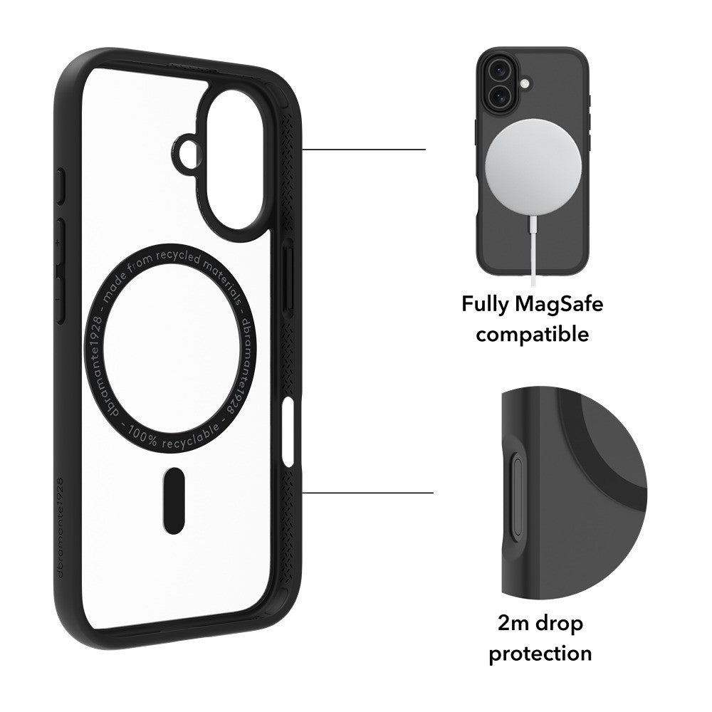dbramante1928 iPhone 17 Cover Grenen MagSafe Sort