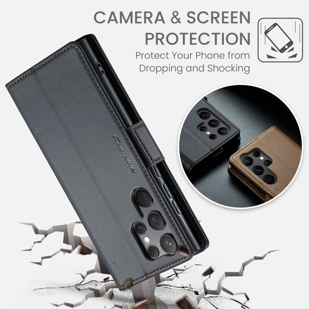 CaseMe Samsung Galaxy S24 Ultra Etui 023 Series Sort
