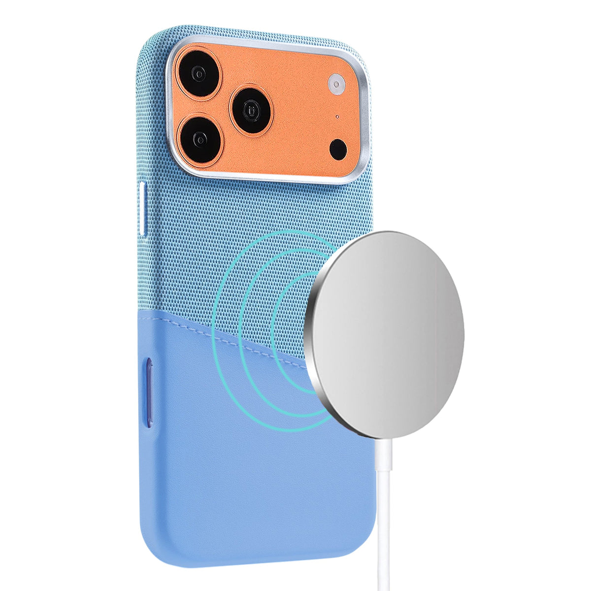 iPhone 17 Pro/iPhone 18 Pro Cover i læder med kortholder og MagSafe Blå