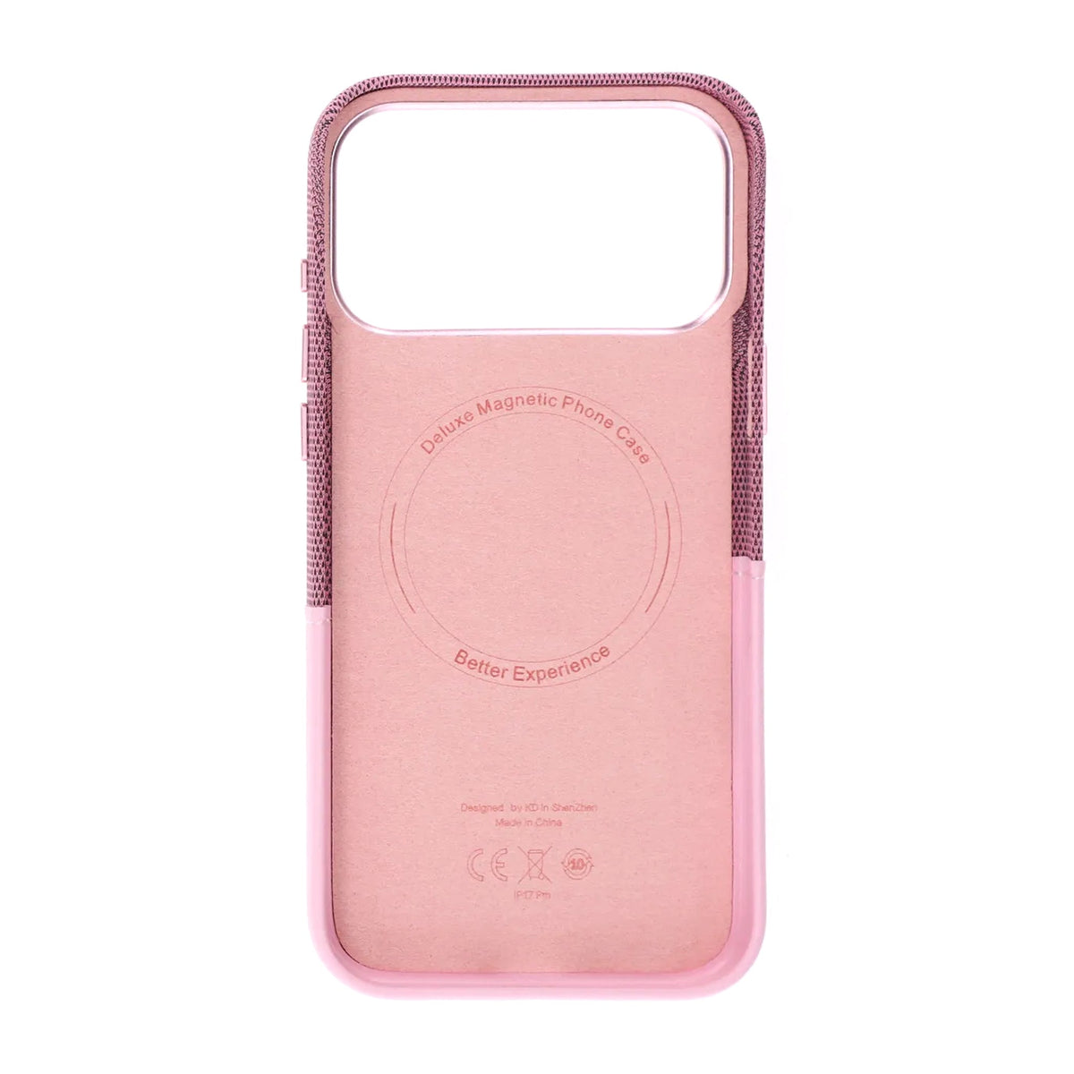 iPhone 17 Pro/iPhone 18 Pro Cover i læder med kortholder og MagSafe Lyserød