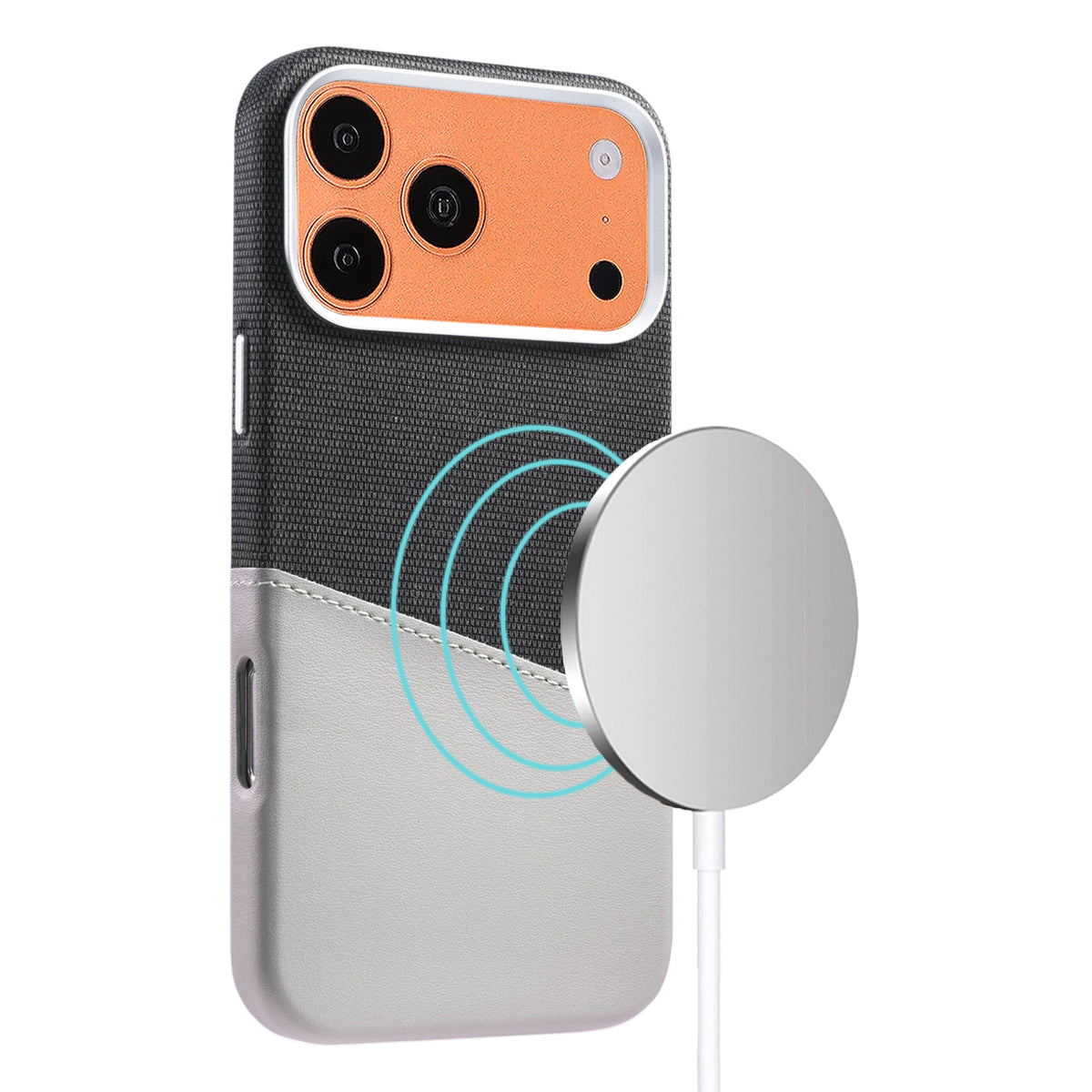 iPhone 17 Pro Max/iPhone 18 Pro Max Cover i læder med Kortholder og MagSafe Grå
