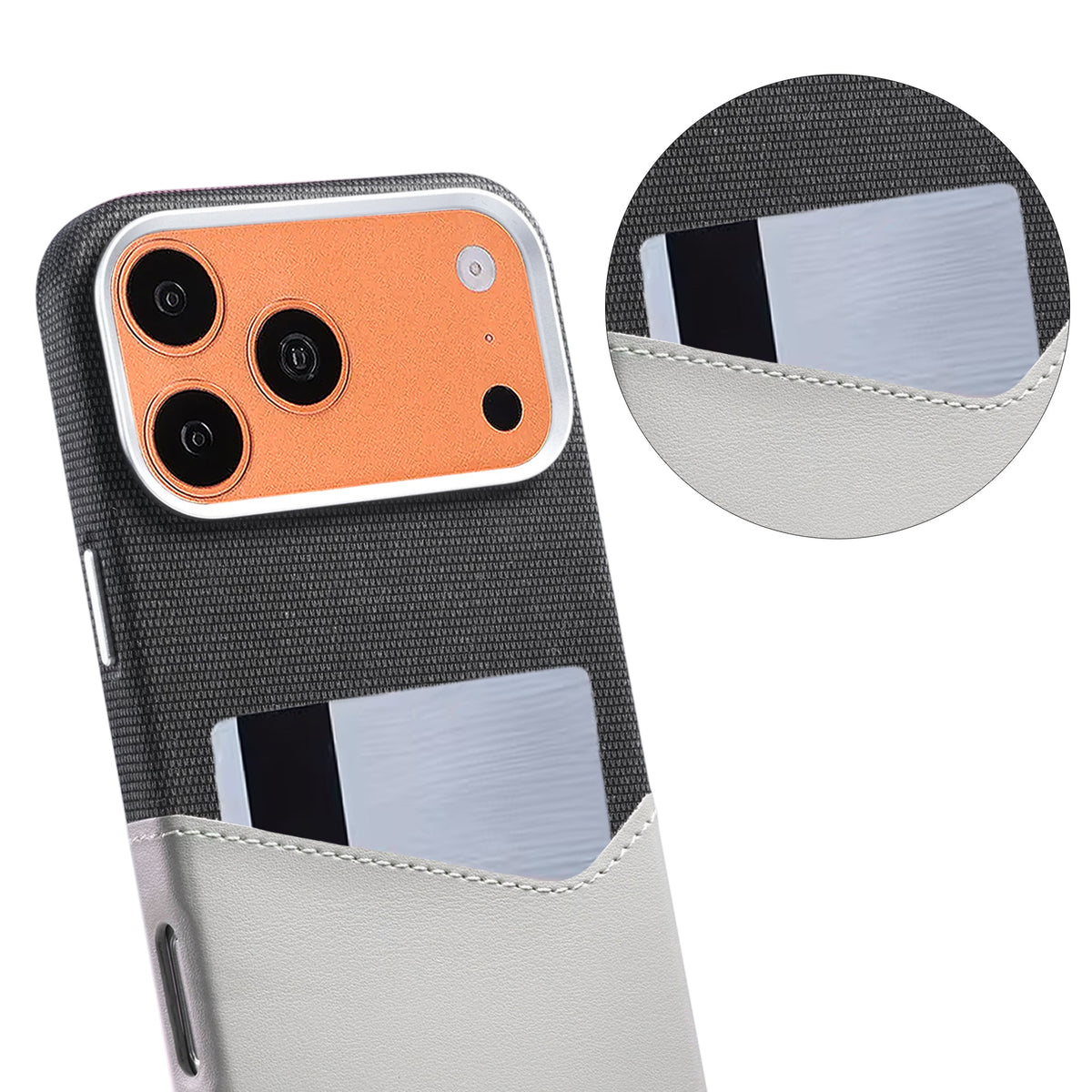 iPhone 17 Pro Max/iPhone 18 Pro Max Cover i læder med Kortholder og MagSafe Grå