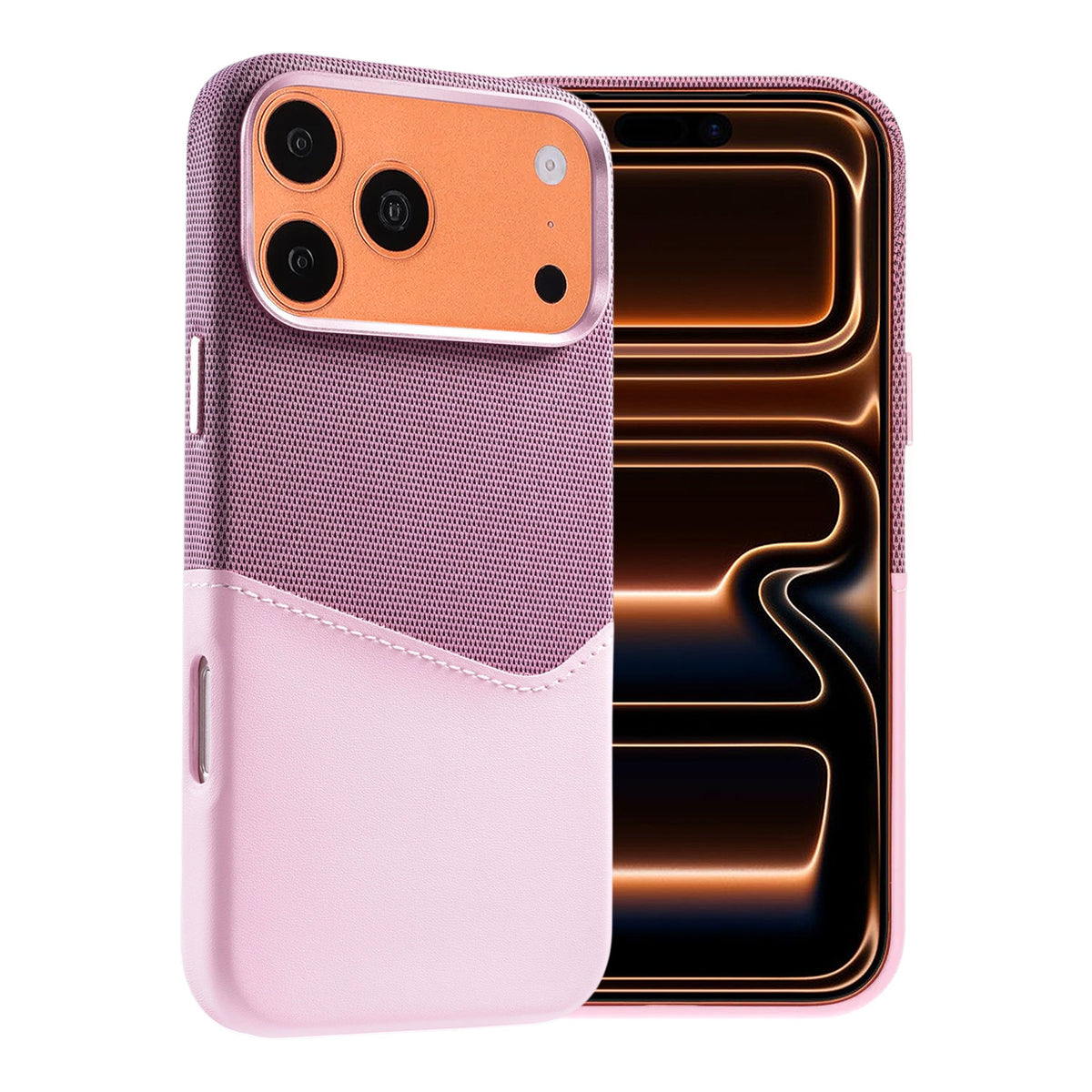 iPhone 17 Pro Max/iPhone 18 Pro Max Cover i læder med Kortholder og MagSafe Lyserød