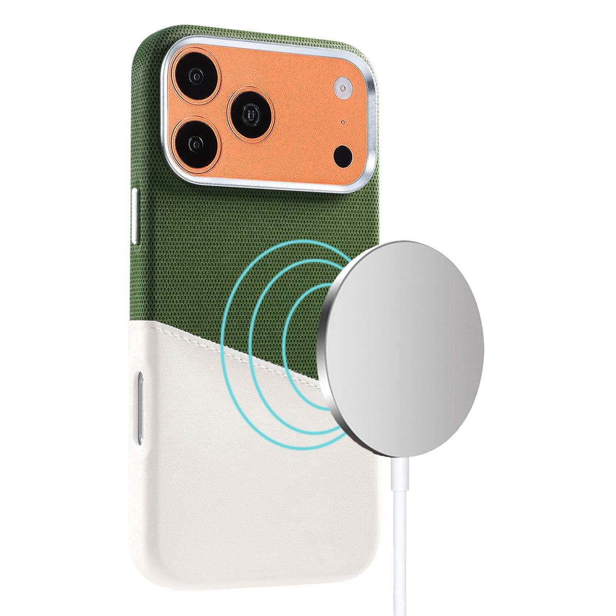 iPhone 17 Pro Max/iPhone 18 Pro Max Cover i læder med Kortholder og MagSafe Hvid