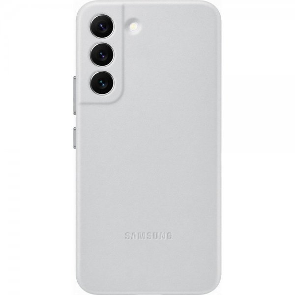 Samsung Original Galaxy S22 Cover i Læder Lysegrå