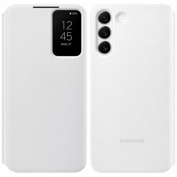 Samsung Original Galaxy S22 Plus Cover Smart Clear View Cover Hvid