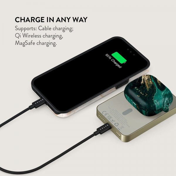 Burga Powerbank MagSafe 5000 mAh Emerald Pool Guld
