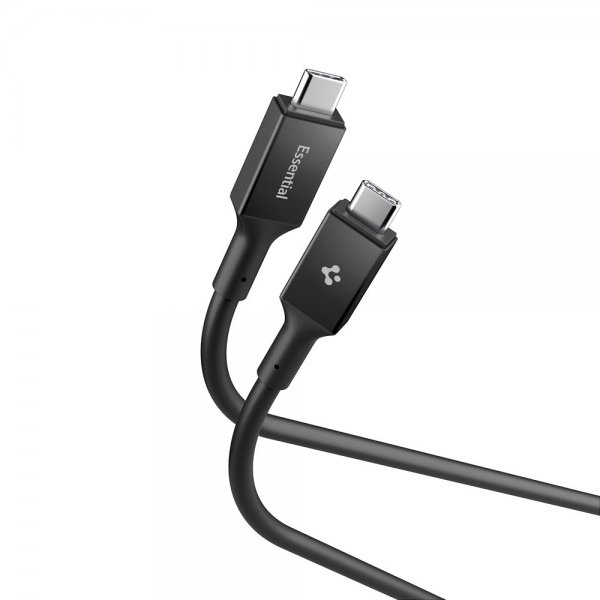 Spigen Essential Kabel USB-C til USB-C 100W 1m Sort