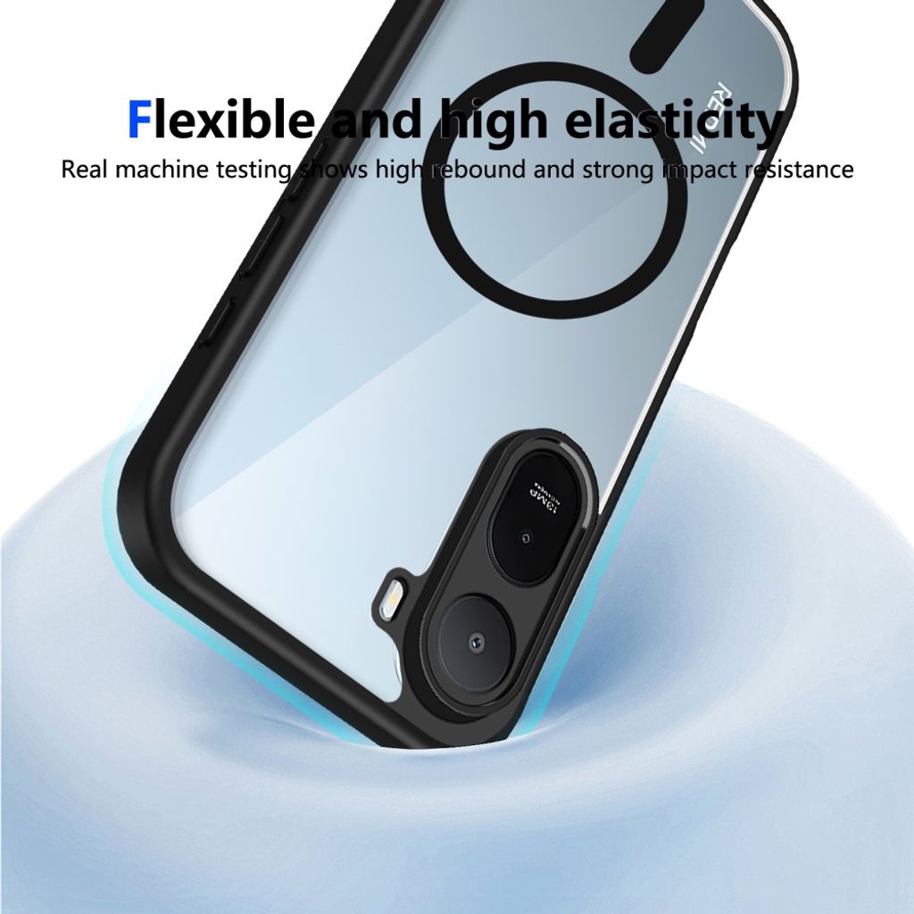 Xiaomi Redmi A7 Pro Cover Klar Bagside MagSafe Sort