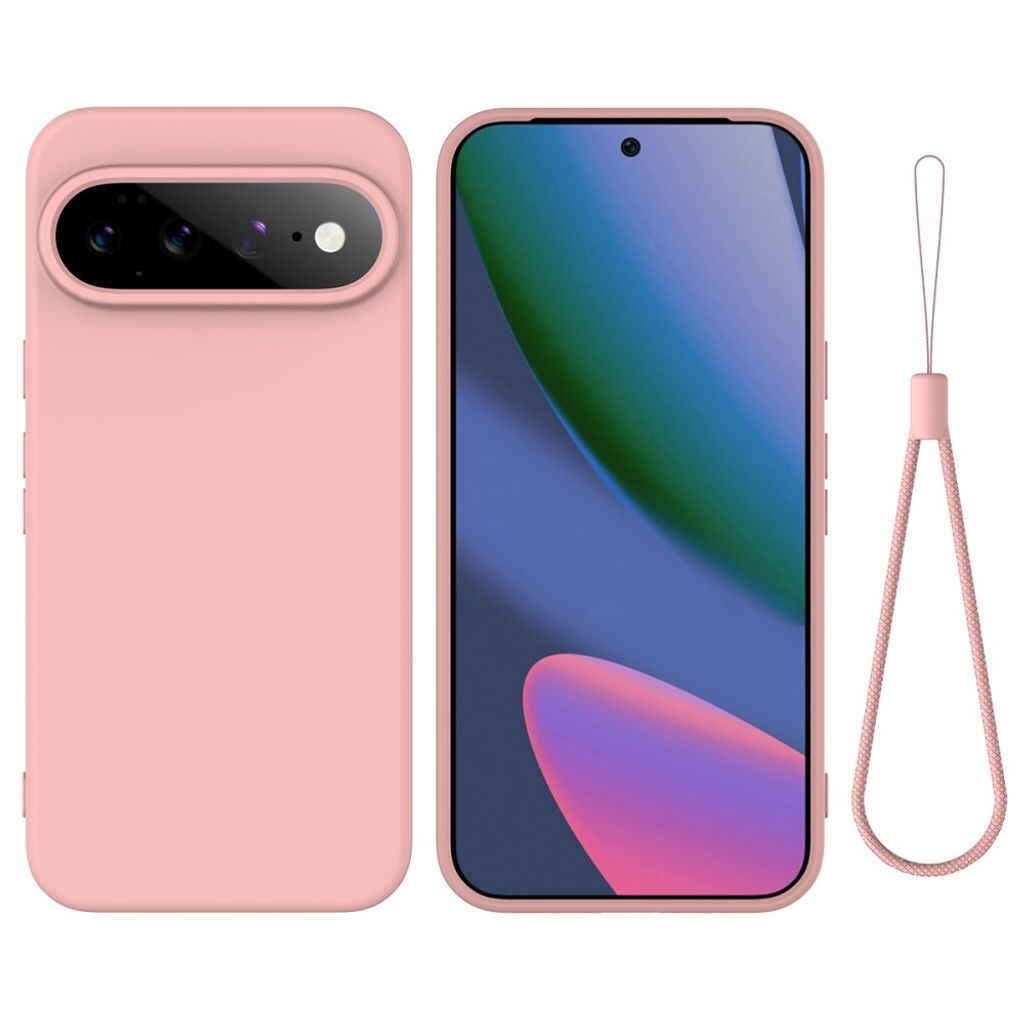 Google Pixel 11 Pro XL Cover med Strap Silikone Lyserød
