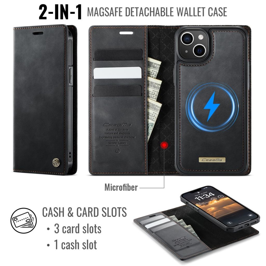 CaseMe iPhone 13 Etui C49 Series Sort