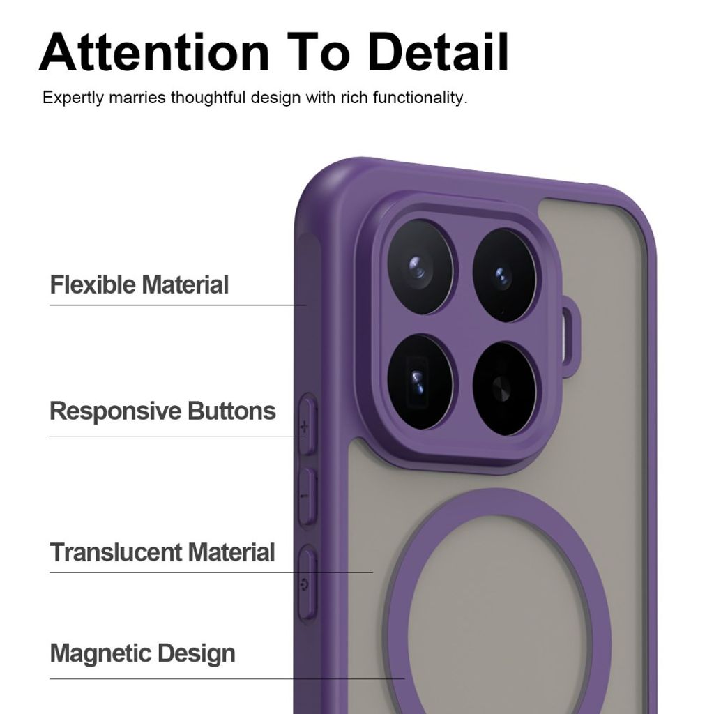 Xiaomi 17T Pro Cover Frostad MagSafe Lilla
