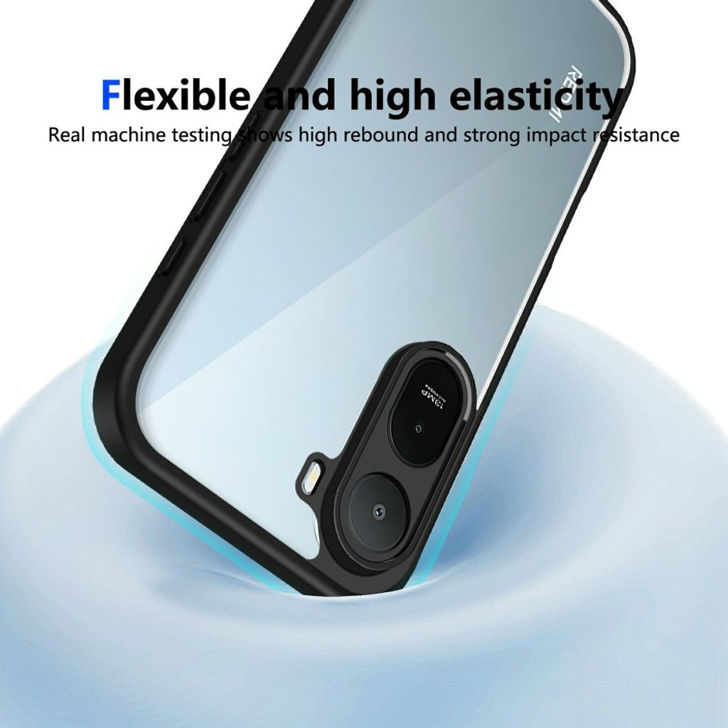 Xiaomi Redmi A7 Pro Cover Klar Bagside Sort