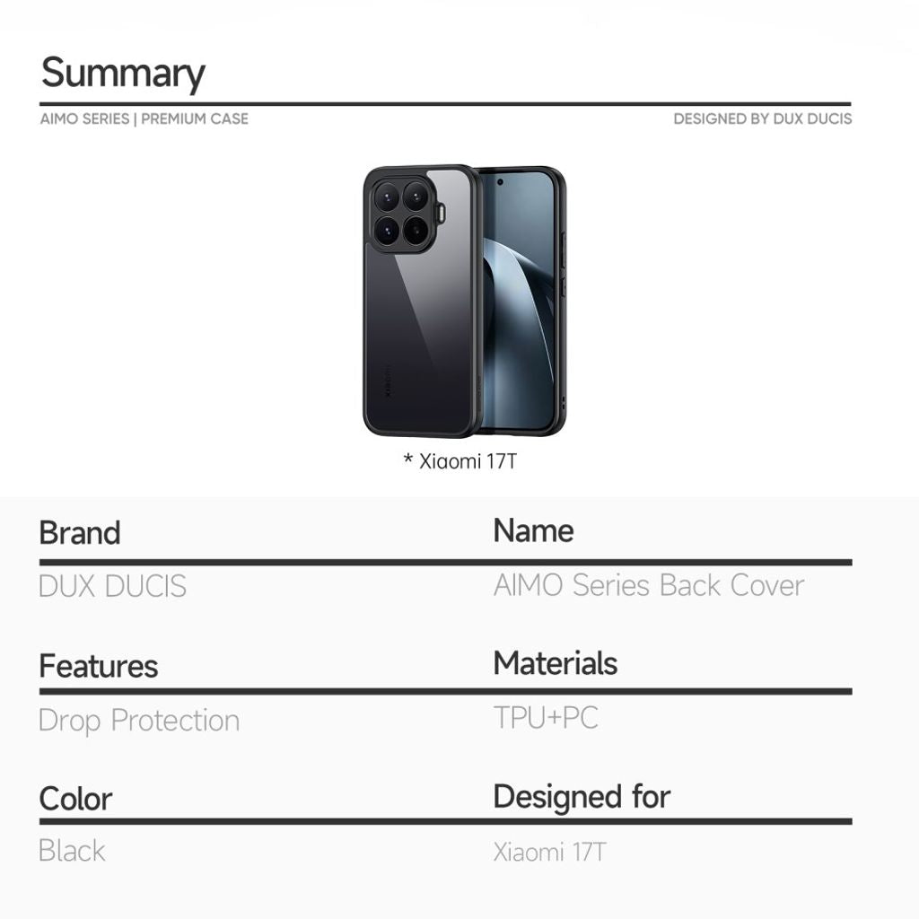 Dux Ducis Xiaomi 17T Cover Aimo Series Sort