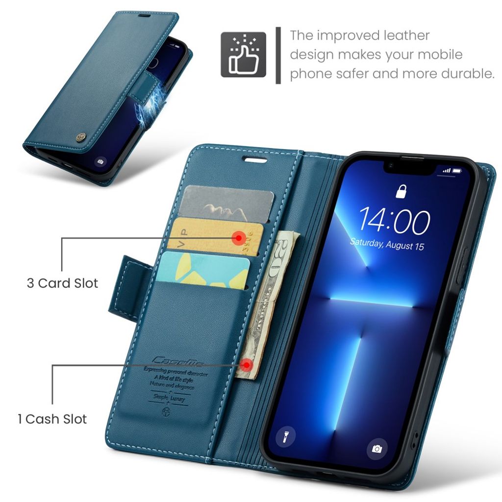 CaseMe iPhone 13 Pro Etui 023 Series Blå