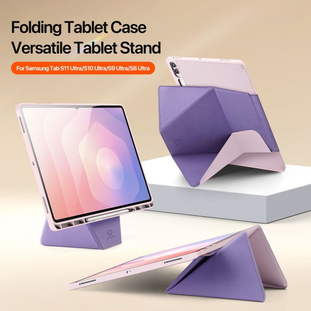 Dux Ducis Samsung Galaxy Tab S11 Ultra/S12 Ultra Etui Vers Series Lyserød