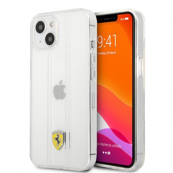 Ferrari iPhone 13 Mini Cover 3D Striber Transparent
