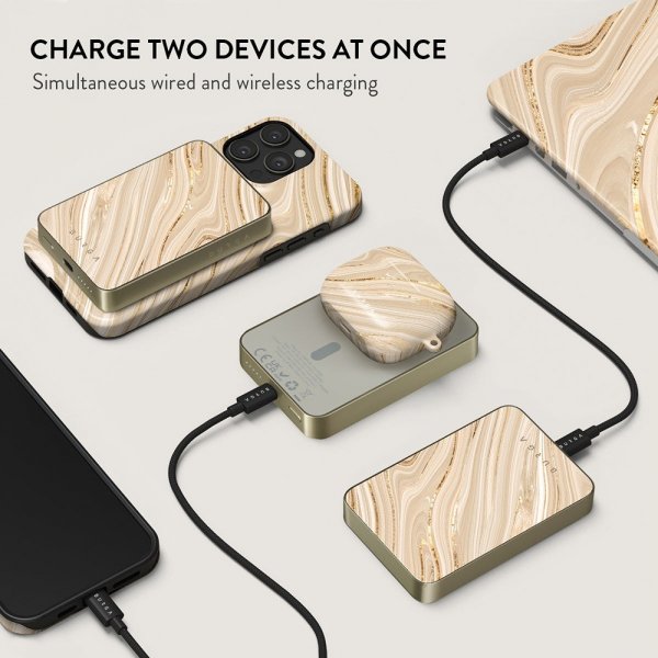 Burga Powerbank MagSafe 5000 mAh Full Glam Guld